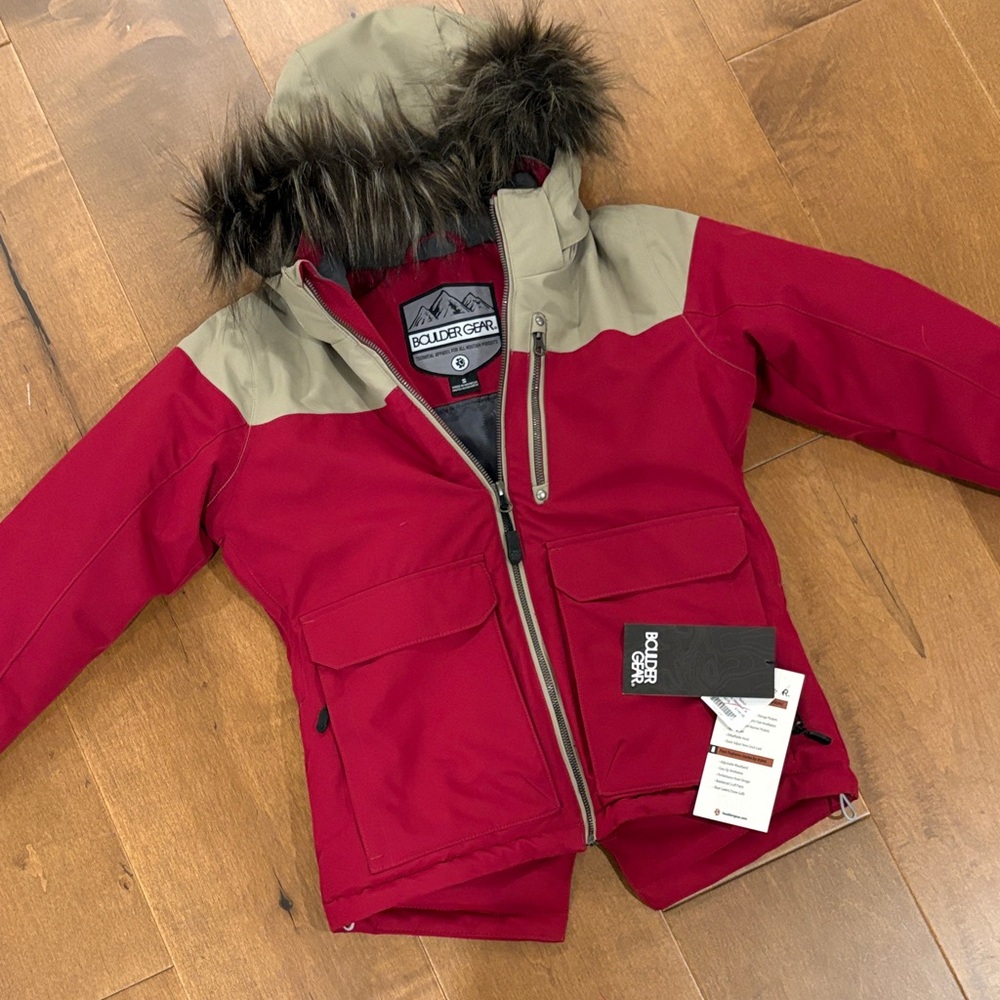 Boulder Gear Kids Red and Tan Jacket